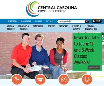 CCCC.edu(Central Carolina Community College) Screenshot