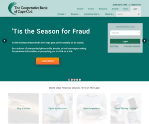 CCCnetbank.com(The Cooperative Bank of Cape Cod) Screenshot