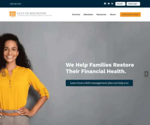 CCCsofrochester.org(Consumer Credit Counseling Service (CCCS) of Rochester) Screenshot