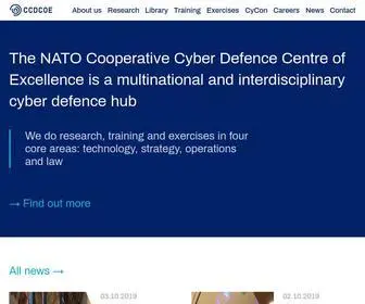 CCDcoe.org(The NATO Cooperative Cyber Defence Centre of Excellence) Screenshot