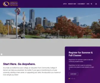 CCD.edu(Community College of Denver) Screenshot