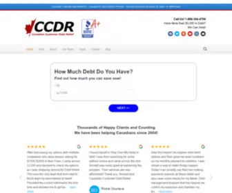 CCDR.ca(Canadian Customer Debt Relief) Screenshot