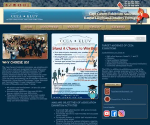 CCea.co.za(Cape Careers Exhibition Association) Screenshot