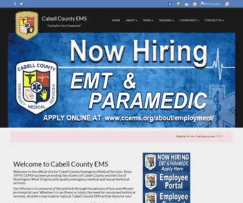 CCems.org(Cabell County Emergency Medical Services) Screenshot