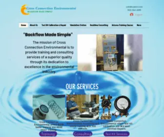 CCenv.com(The Objective of Cross Connection Environmental) Screenshot