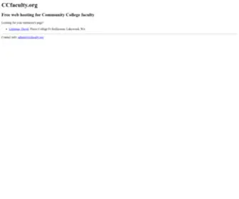 CCfaculty.org(Community College Faculty Web Hosting) Screenshot