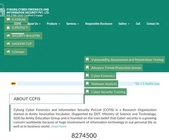 CCfis.net(Center for Cyber Forensics and Information Security) Screenshot