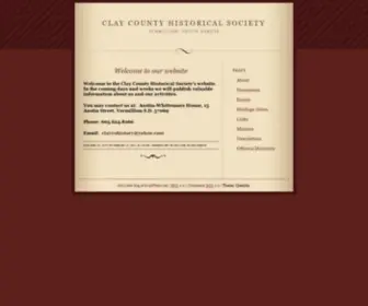 CCHSSD.org(Clay County Historical Society) Screenshot