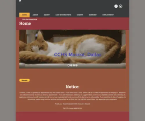 CCHswi.org(Columbia County Humane Society) Screenshot