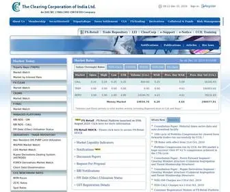 CCilindia.com(The clearing corporation of india ltd) Screenshot