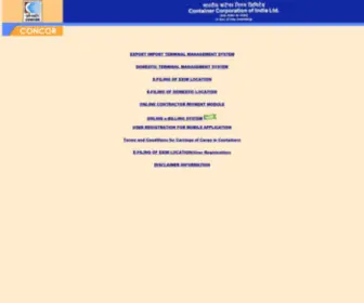 CCilweb.com(CONTAINER CORPORATION OF INDIA LIMITED) Screenshot