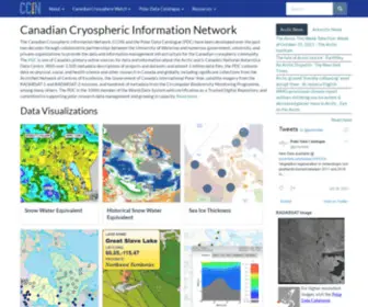 CCin.ca(Canadian Cryospheric Information Network) Screenshot