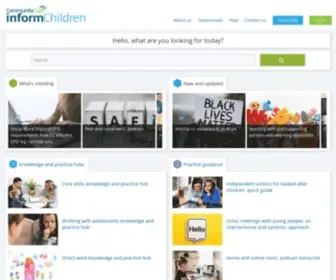 CCinform.co.uk(Community Care Inform Children) Screenshot