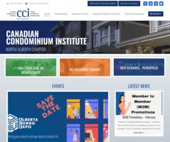 CCinorthalberta.com(Canadian Condominium Institute North Alberta Chapter) Screenshot