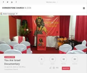 CCinzion.org(Cornerstone Church In Zion) Screenshot