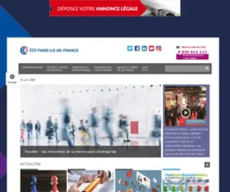 CCip.fr(Le portail de la Chambre de commerce et d'industrie de région Paris Ile) Screenshot