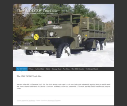 CCKW.org(The GMC CCKW Truck site) Screenshot
