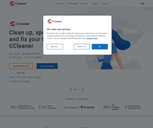 CCleaner.com(CCleaner Makes Your Computer Faster & More Secure) Screenshot