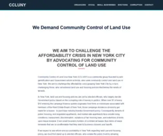 CCluny.com(Community Control of Land Use New York) Screenshot