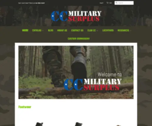 CCmilitarystore.com(CC Military Surplus) Screenshot