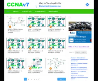 CCnaexam.net(CCNA v7.0 Full Exam Answers) Screenshot