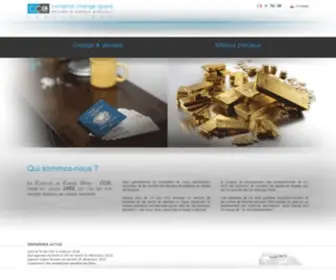 CCopera.com(Achat de devises et de métaux précieux en ligne et à Paris) Screenshot