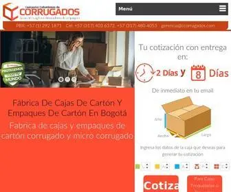 CCorrugados.com(Fábrica De Cajas De Cartón Y Empaques De Cartón En Bogotá Compañía Colombiana de Corrugados soluciones ágiles e innovadoras de empaques) Screenshot