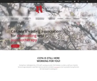 CCpa-ACCP.ca(Canadian Counselling and Psychotherapy Association) Screenshot