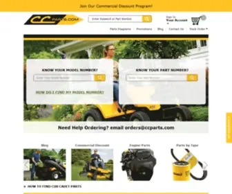 CCparts.com(Cub Cadet Parts and Cub Cadet Lawn Mower Parts) Screenshot