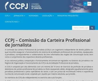 CCPJ.pt(Comissão da Carteira Profissional de Jornalista) Screenshot