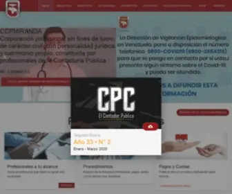 CCpmiranda.org(Colegio de Contadores Públicos Edo) Screenshot