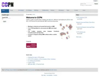 CCPN.ac.uk(The Collaborative Computing Project for NMR) Screenshot