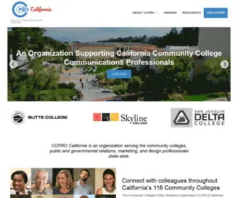 CCprocalifornia.org(Communication Hub for California Community College Marketing & Public Relations Professionals) Screenshot