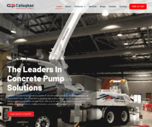 CCpumps.com.au(Callaghan Concrete Pumps) Screenshot