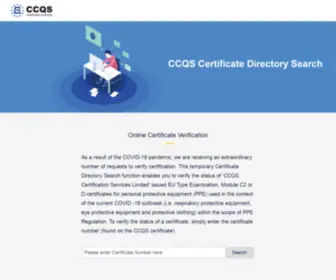 CCqsuk.com(CCQS-Online Certificate Verification) Screenshot