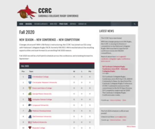 CCRcrugby.com(CCRcrugby) Screenshot