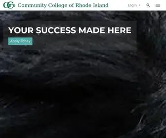 CCri.edu(Community College of Rhode Island) Screenshot
