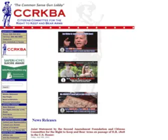 CCRkba.org(Citizens Committee For The Right To Keep And Bear Arms) Screenshot