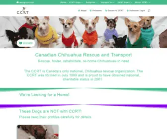 CCRT.net(Canadian Chihuahua Rescue and Transport) Screenshot