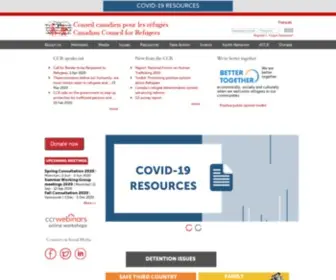 CCrweb.ca(Canadian Council for Refugees) Screenshot