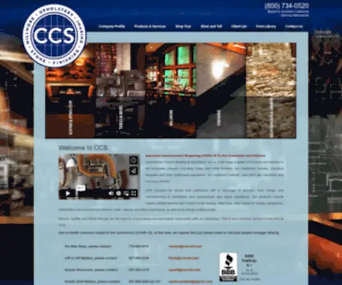CCS-IND.com(Commercial custom seating industries) Screenshot