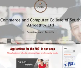 CCsadurban.co.za(Commerce And Computer College of South Africa(Pty)Ltd) Screenshot