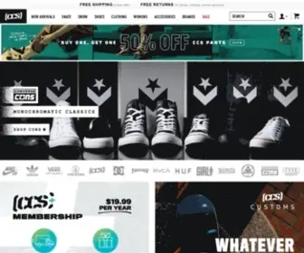 CCS.com(The Premier Online Skate Shop for Skateboards & Skate Gear) Screenshot