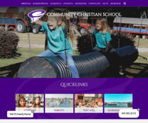 CCSCYclones.com(Community Christian School) Screenshot