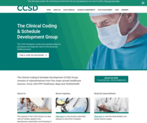 CCSD.org.uk(The Clinical Coding & Schedule Development Group) Screenshot