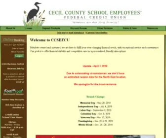 CCsefcu.org(Cecil County School Employees FCU) Screenshot