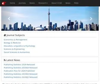 CCsenet.org(The Canadian Center of Science and Education (CCSE)) Screenshot