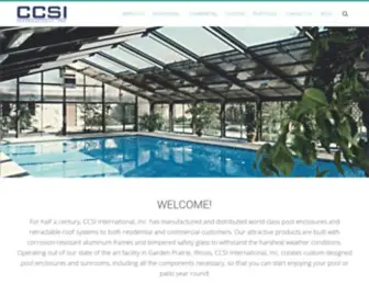 CCsiusa.com(Glass Pool Enclosures) Screenshot