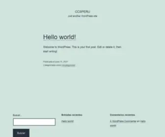 CCsperu.com(Just another WordPress site) Screenshot