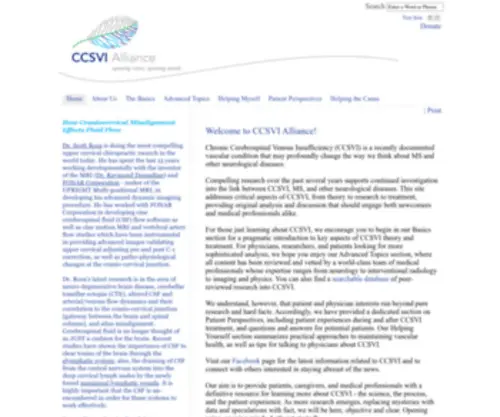 CCsvi.org(CCsvi) Screenshot